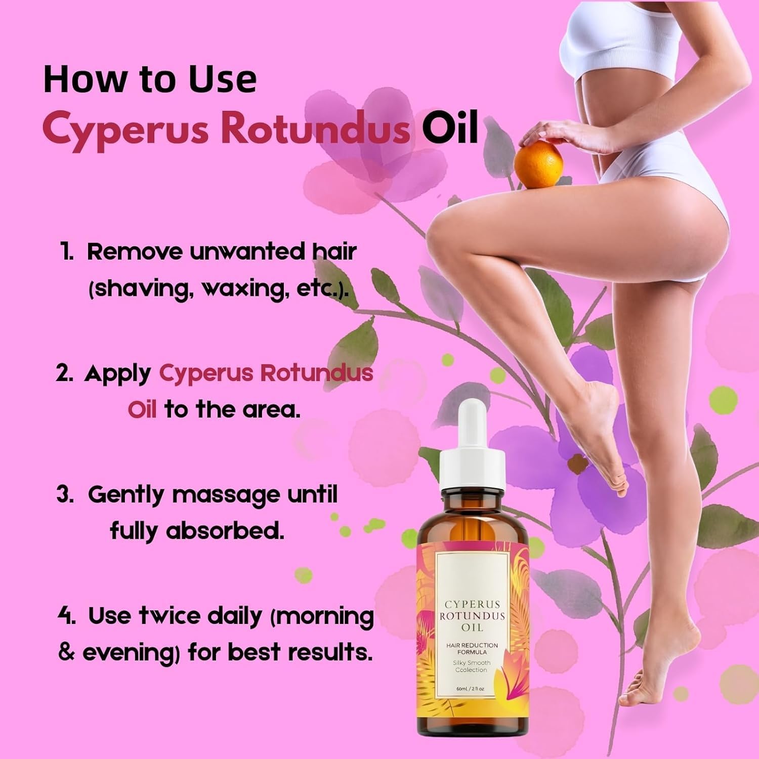 Ulei de Cyperus Natural pentru Încetinirea Creșterii Părului